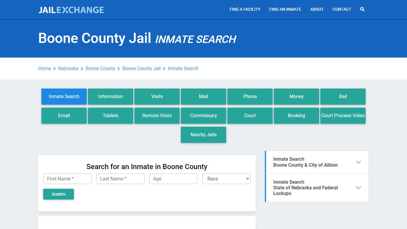 Boone County Jail, NE Inmate Search: Roster & Mugshots - Jail Exchange